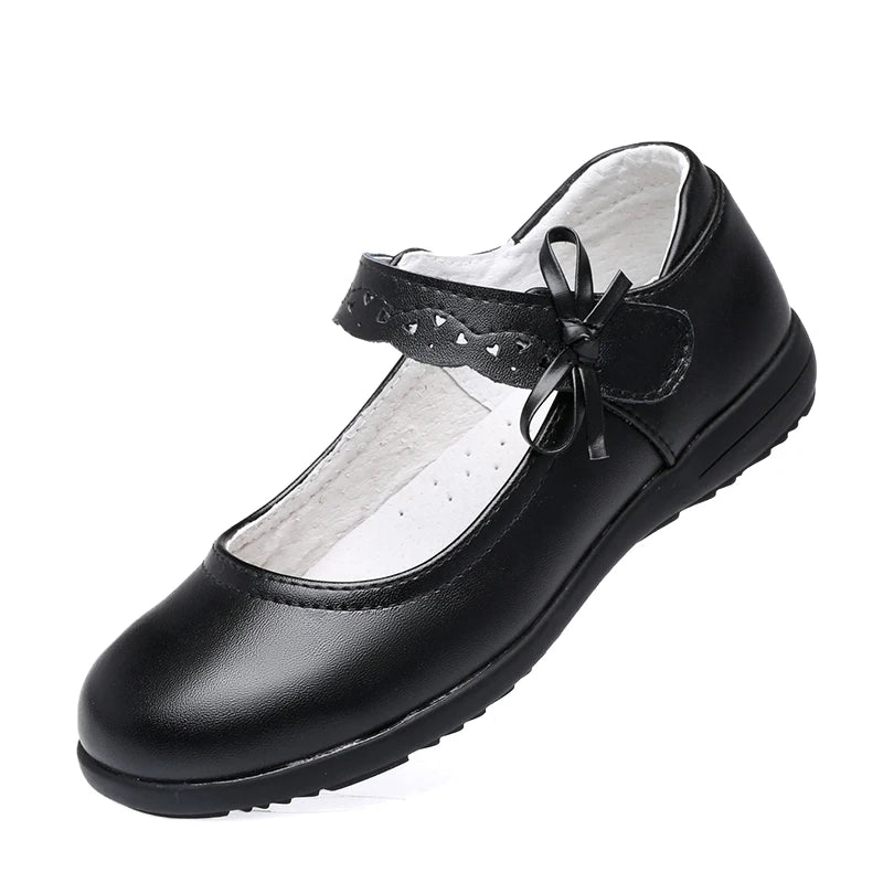 Spring and Autumn model new girls shoes students show school uniform shoes little girl black white princess single shoes