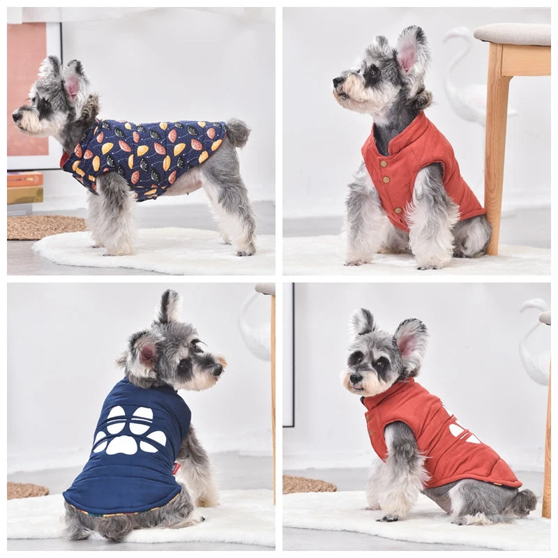 Two Side Wear French Bulldog Terrier Coat Jacket Costume Pets