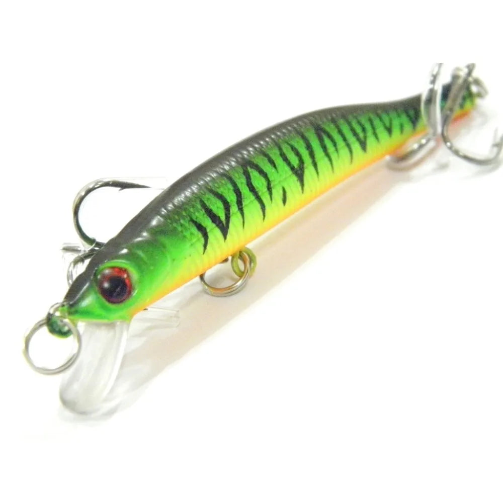 Slim Minnow Lure Very Tight Wobble Slow Sinking 2 #6 Treble Hooks Epoxy Coating Fishing Lure