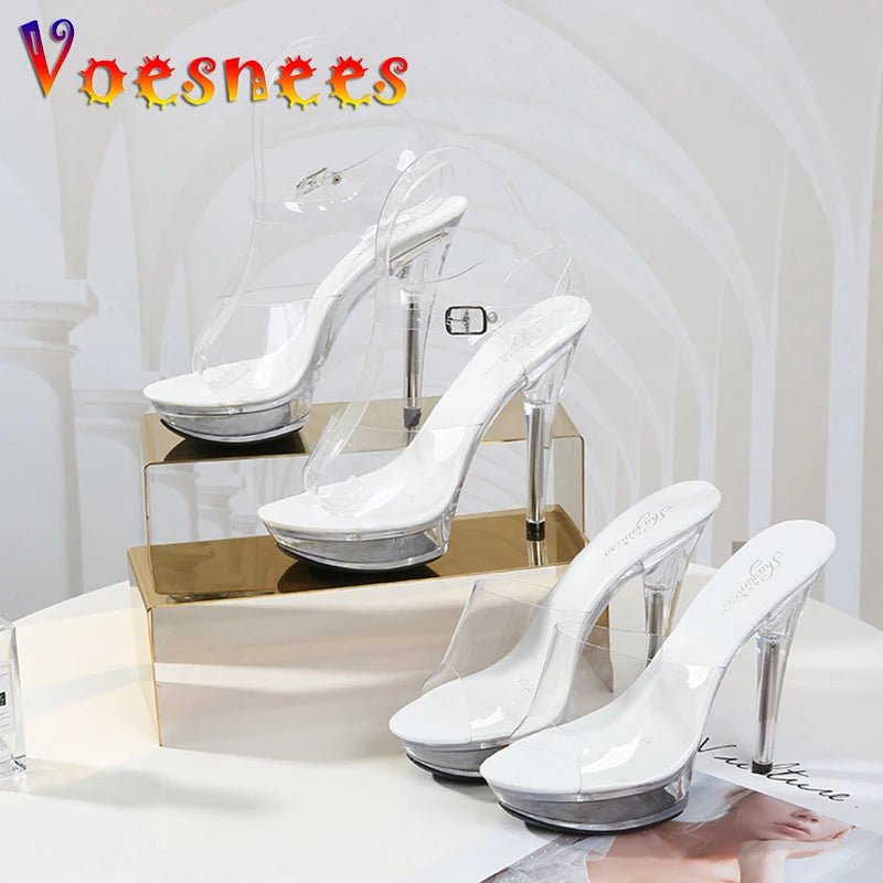 Crystal Sandals High Heels Ultra-high Heel