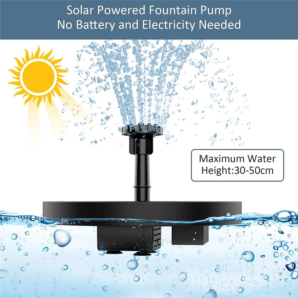 Floating Solar Fountain Garden Water Fountain Pool Pond Decoration Solar Panel