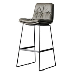 Nordic style back leather bar chair