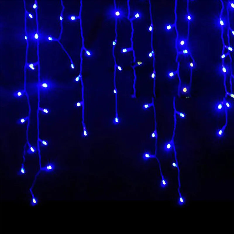 5M Waterproof Outdoor Christmas Light Droop 0.4-0.6m Led Curtain Icicle String Lights Garden Mall Eaves Decorative Lights