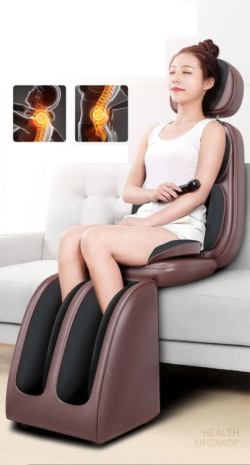 Electric massager neck lumbar back shoulders multi-function body vibration kneading chair