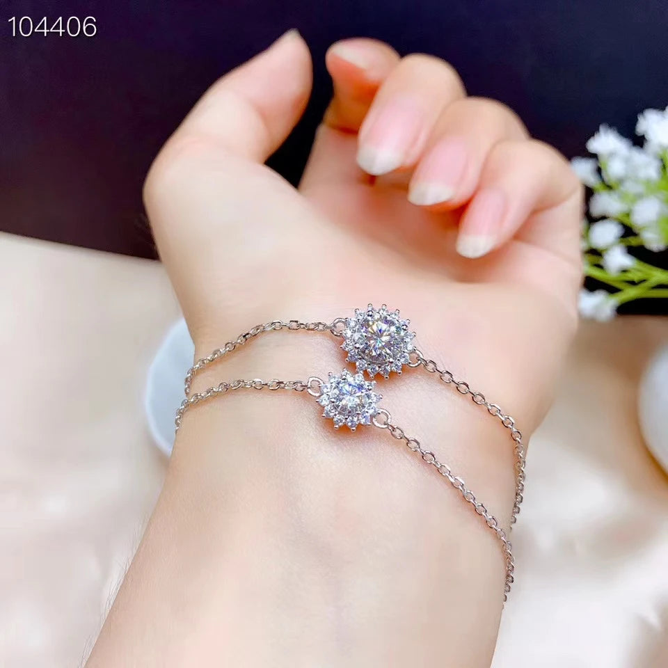 Moissanite women Bracelet