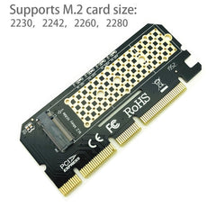 M.2 NVME PCIE to M2 Adapter LED NVME SSD M2 PCIE x16 Expansion Card Computer Adapter Interface M.2 NVMe SSD To PCIE M.2 Adapter