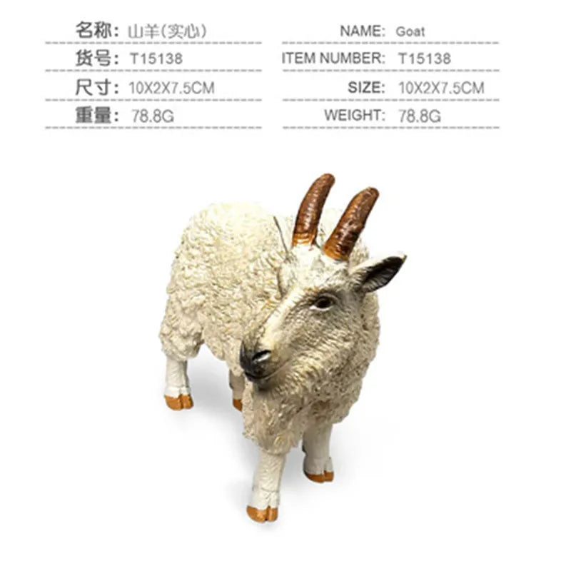 New DIY Wild Simulation Animal Model Mini Animals Goat Lamb Kids Cognitive Educational Toy for Children Kid Micro landscape Gift