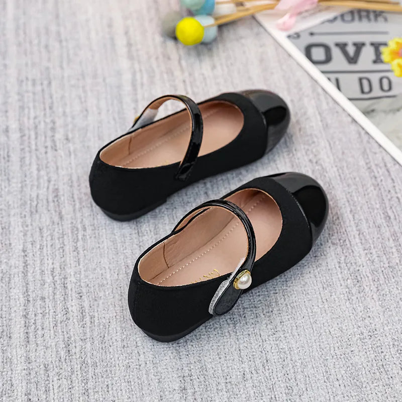 Girl's Leather Single Shoes Kid's Flat Shoes