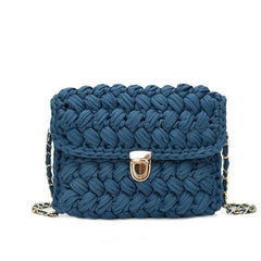 Handmade Woven Women's Crossbody Bags Thread Hook Knitted Shoulder Bag