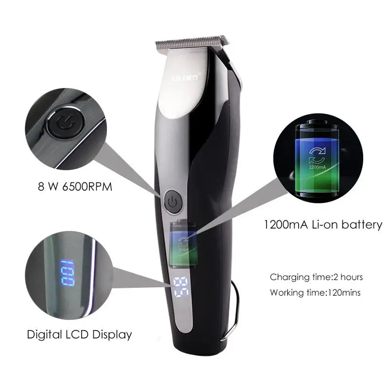 Electric Hair Trimmer Hair Clipper men Beard Trimmer Titanium Ceramic Blade for barber