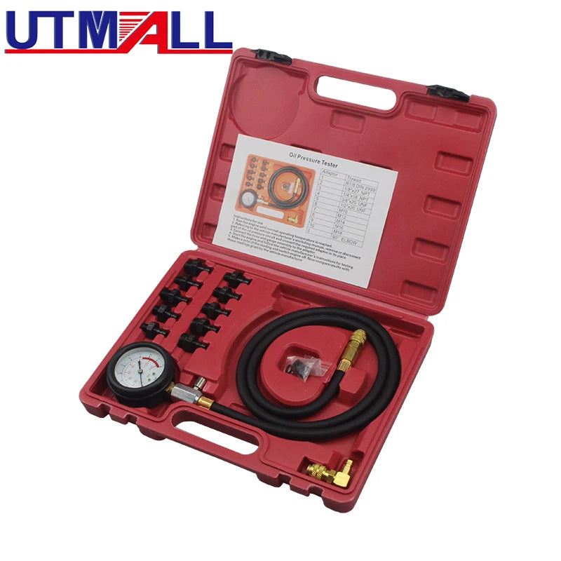 Full System Automotive Engine Oil Pressure Test Kit