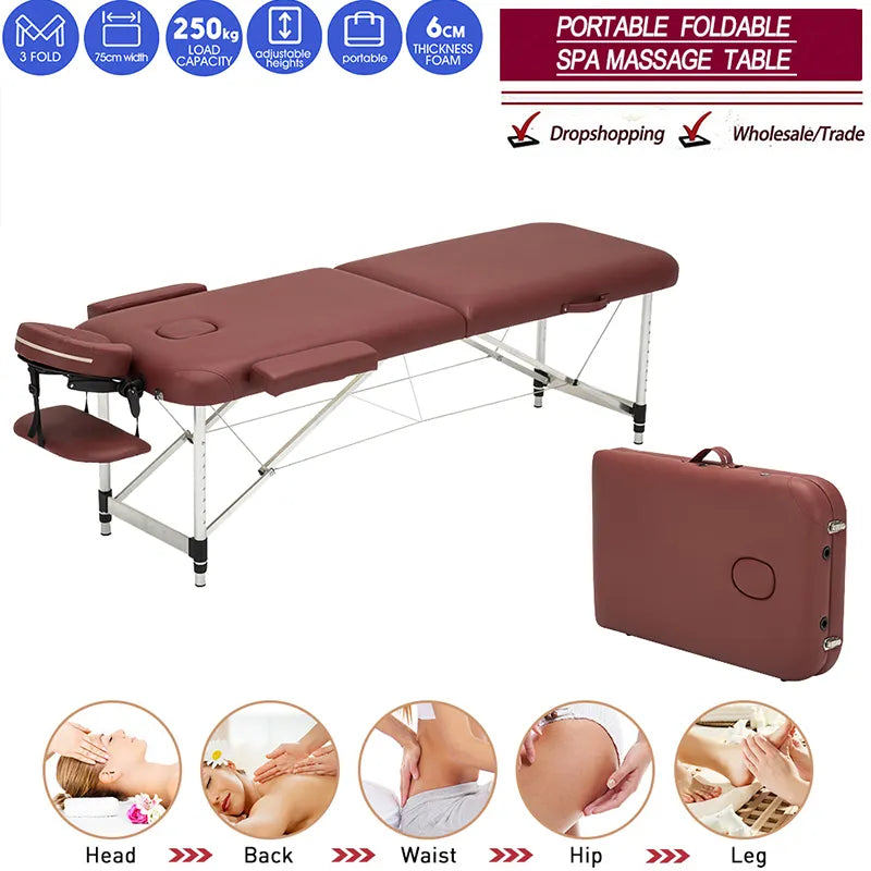 Folding Beauty Bed Professional Portable Spa Massage Tables