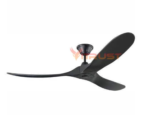 52 /60 Inch DC Ceiling Fan Industrial Ceiling fans without lamp Remote Controller Vintage Wood Ventilator Black Brown