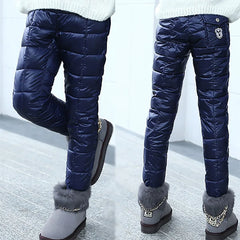 Winter Children Down Cotton Clothing Boys Pants