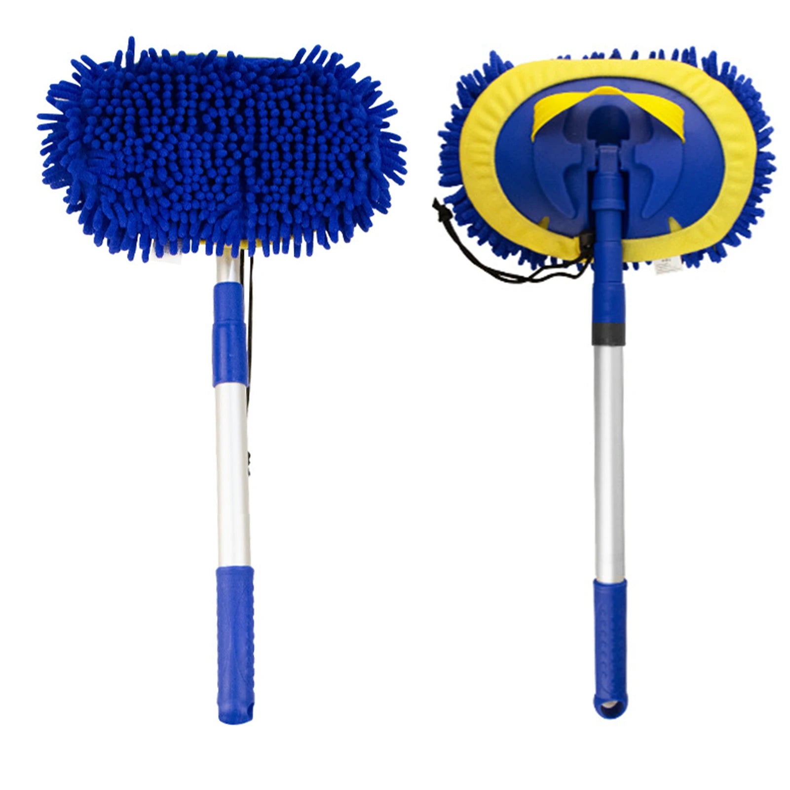 Car Wash Brush Telescoping Long Handle Cleaning Mop Chenille Broom Auto Accessories