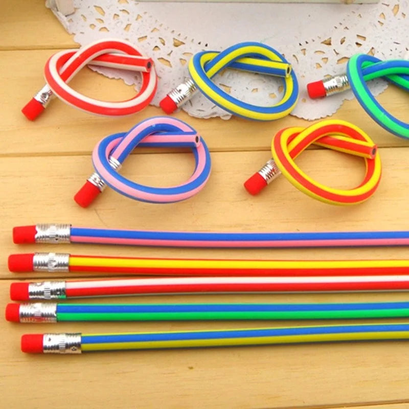 18CM Rainbow Color Folding Constant Soft Pencil