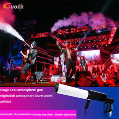 Prop Performance Handheld Led Co2 Gun Cryo Led Co2 Jet Machine Pistol Luminous Stage Gun CO2 Smoke DJ Nightclub Supplies Party