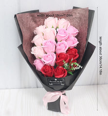 Soap Roses Bouquet Artificial Flower Flores Plant Valentines Day Gift Home Decor