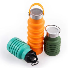 550ml Smart Portable Sports Water Bottle Silicone Foldable Mug Water Cup Outdoor Sports Bicycle Drinkware Cups