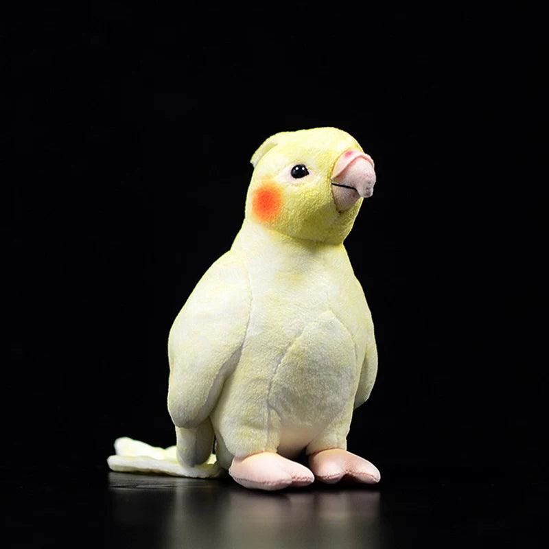 18cm Small Real Life Yellow Cockatiel Plush Toys