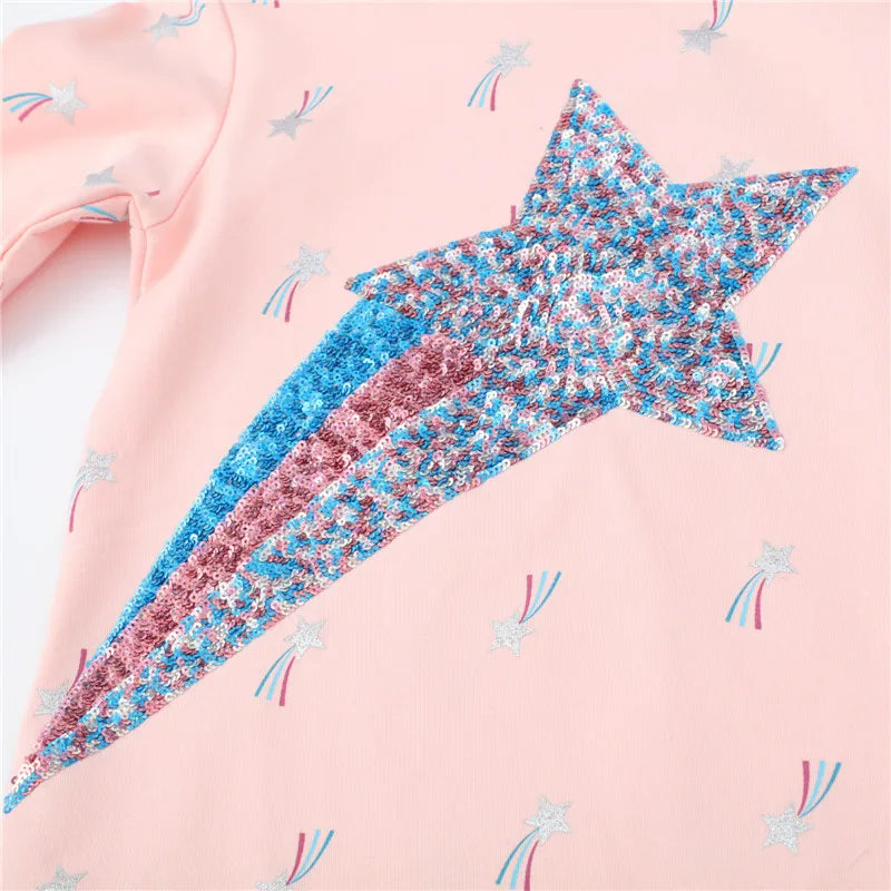 Jumping Meters New Arrival Star Beading Princess Girls Dresses