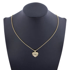 Zirconia Heart Necklace Pendant Decoration Jewelry for Women