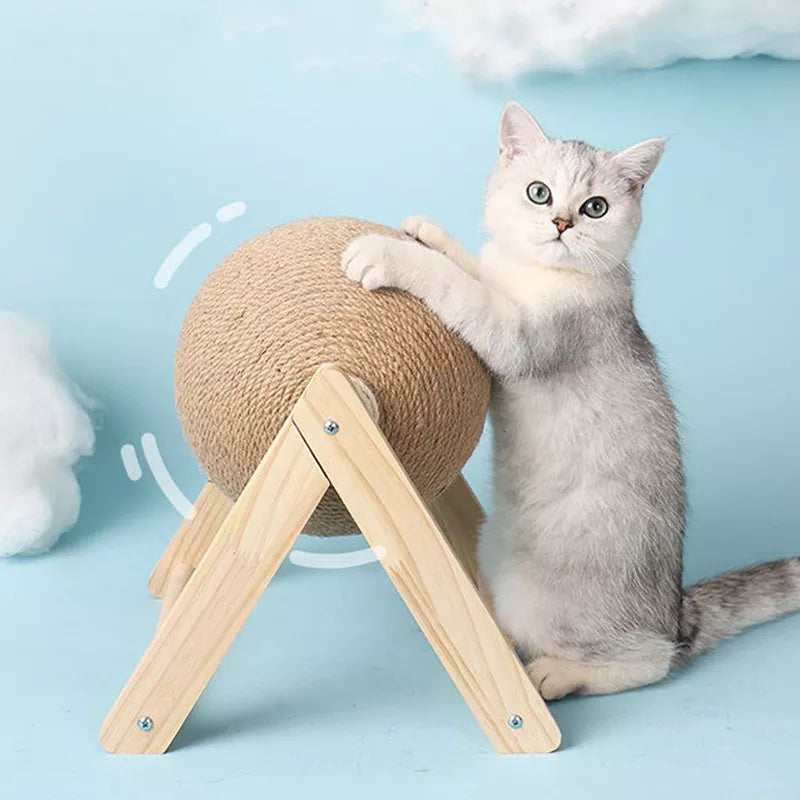 Cat Scratching Ball Toy Kitten Sisal Rope Ball Board Grinding Paws Toys Cats