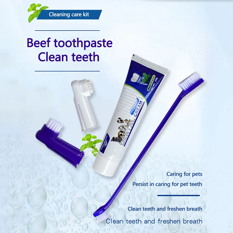 Cat And Dogs Set  Toothpaste Toothbrush Set