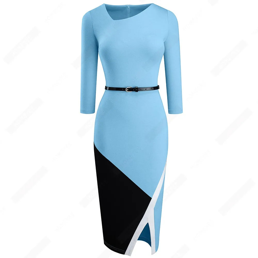 Work Business Office Bodycon Elegant Pencil Dress