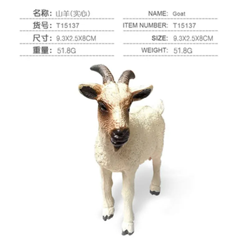 New DIY Wild Simulation Animal Model Mini Animals Goat Lamb Kids Cognitive Educational Toy for Children Kid Micro landscape Gift