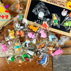 Animal Eraser Individual Package Detachable Eraser Student Prize Stationery Wholesale