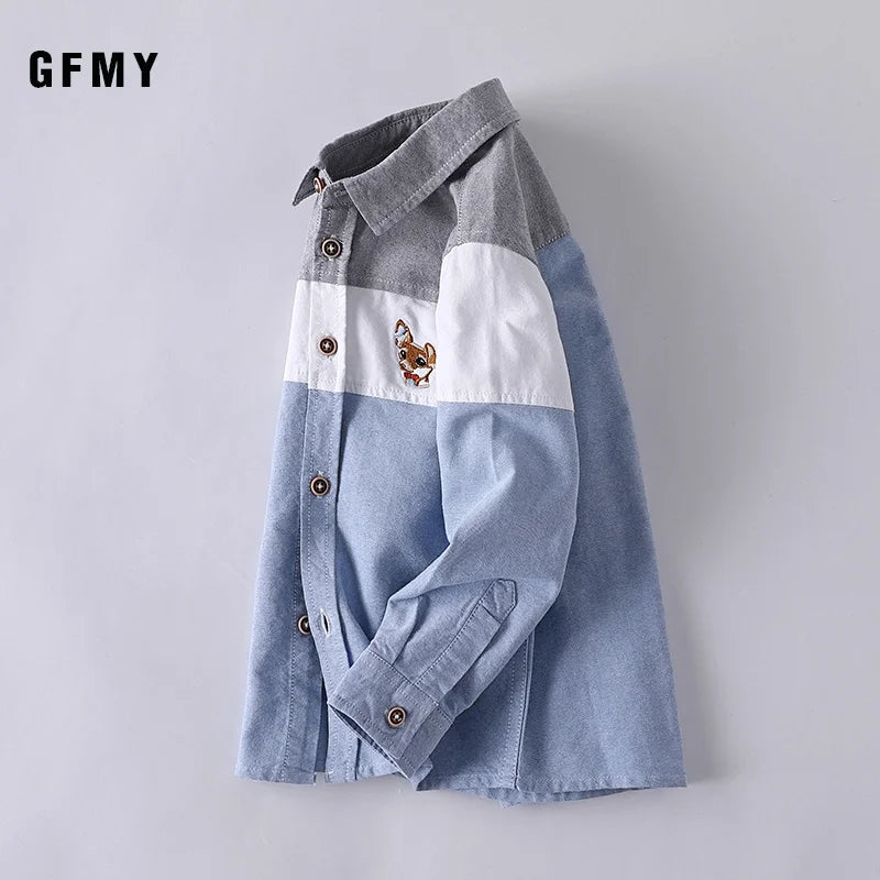 Cotton Full Sleeve Embroidery Pattern Boys Shirt