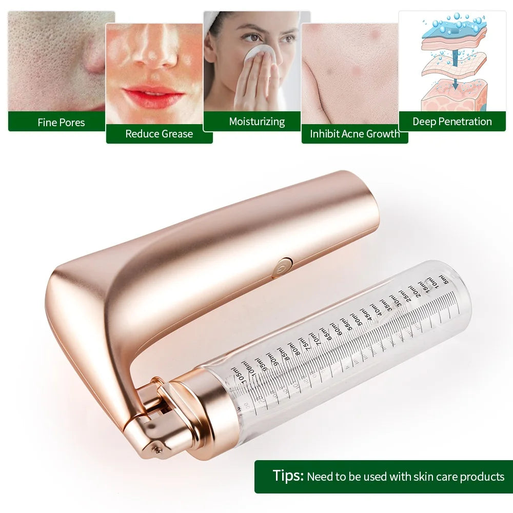 High Pressure Nano Spray Face Sreamer Facial Water Oxygen Injection Instrument Airbrush