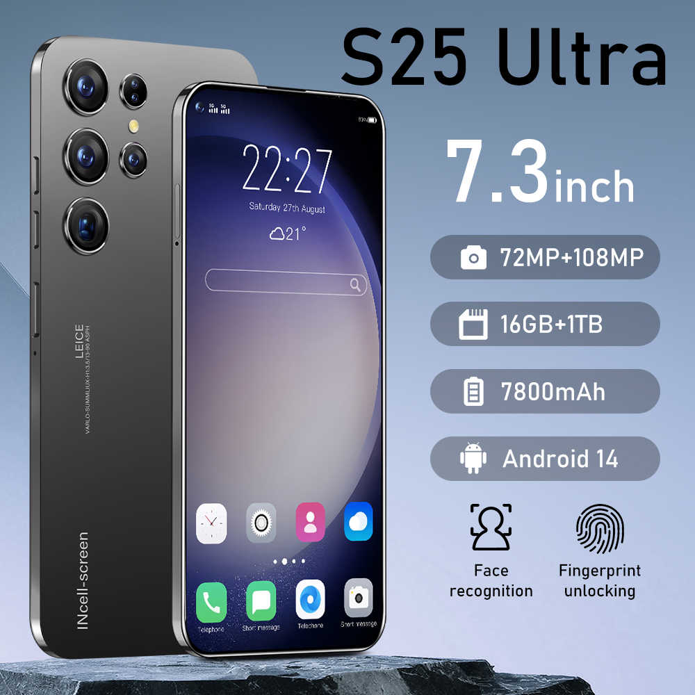 S25 ultra+ Beauty camera 4g 5g unlocked high quality dual sim cards smartphone