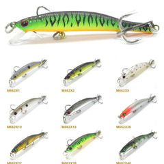 Slim Minnow Lure Very Tight Wobble Slow Sinking 2 #6 Treble Hooks Epoxy Coating Fishing Lure