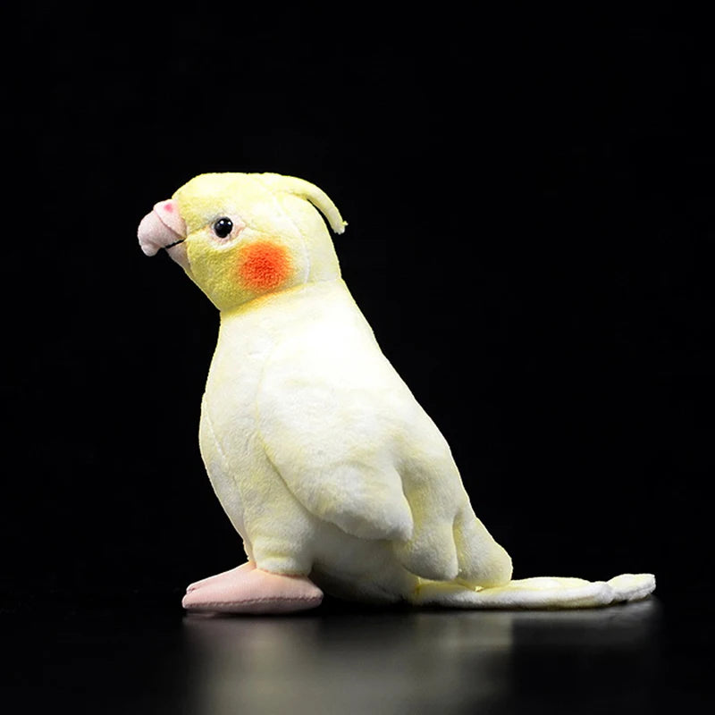 18cm Small Real Life Yellow Cockatiel Plush Toys