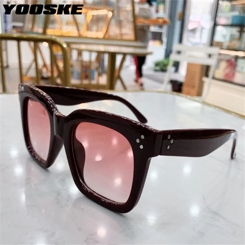 Sunglasses Women Vintage  Design Big Frame Sun Glasses Female Gradient  Fashion Eyewear