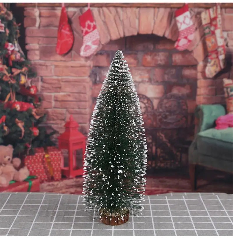 Miniature Christmas Tree Small Artificial Sisal Snow Landscape Architecture Trees For Christmas