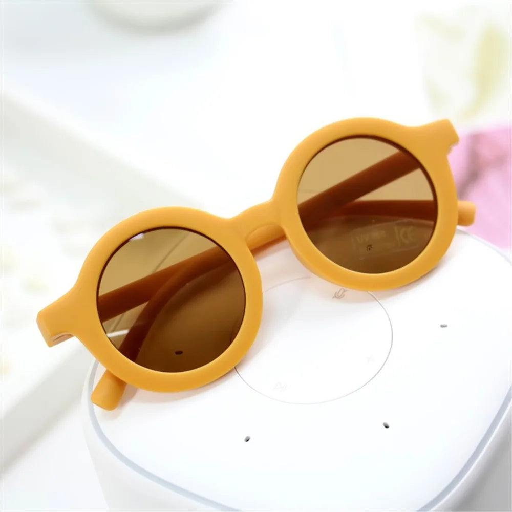 New Child Cute Retro Metal Round Frame Sunglasses  Kids Summer Fashion Wild Glasses Boys And Girls UV400 Protection Eyewear