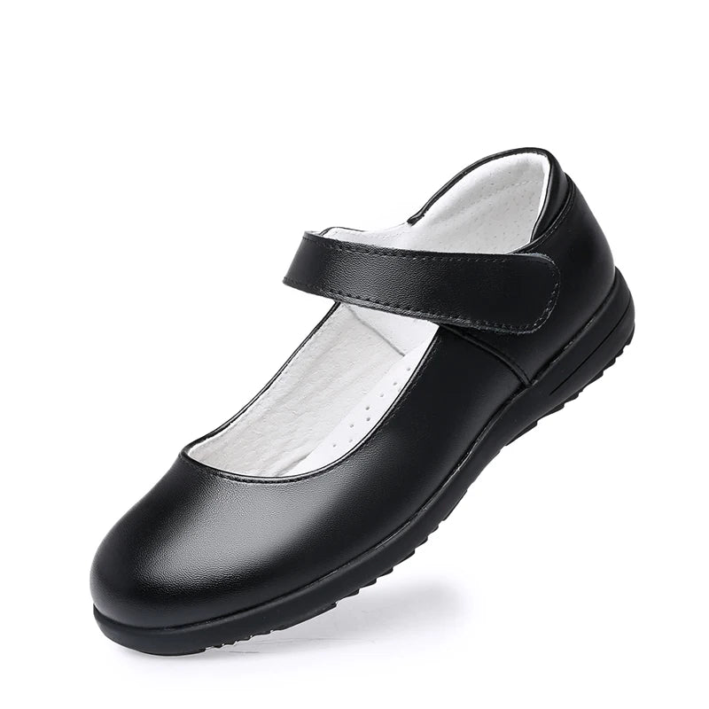 Spring and Autumn model new girls shoes students show school uniform shoes little girl black white princess single shoes