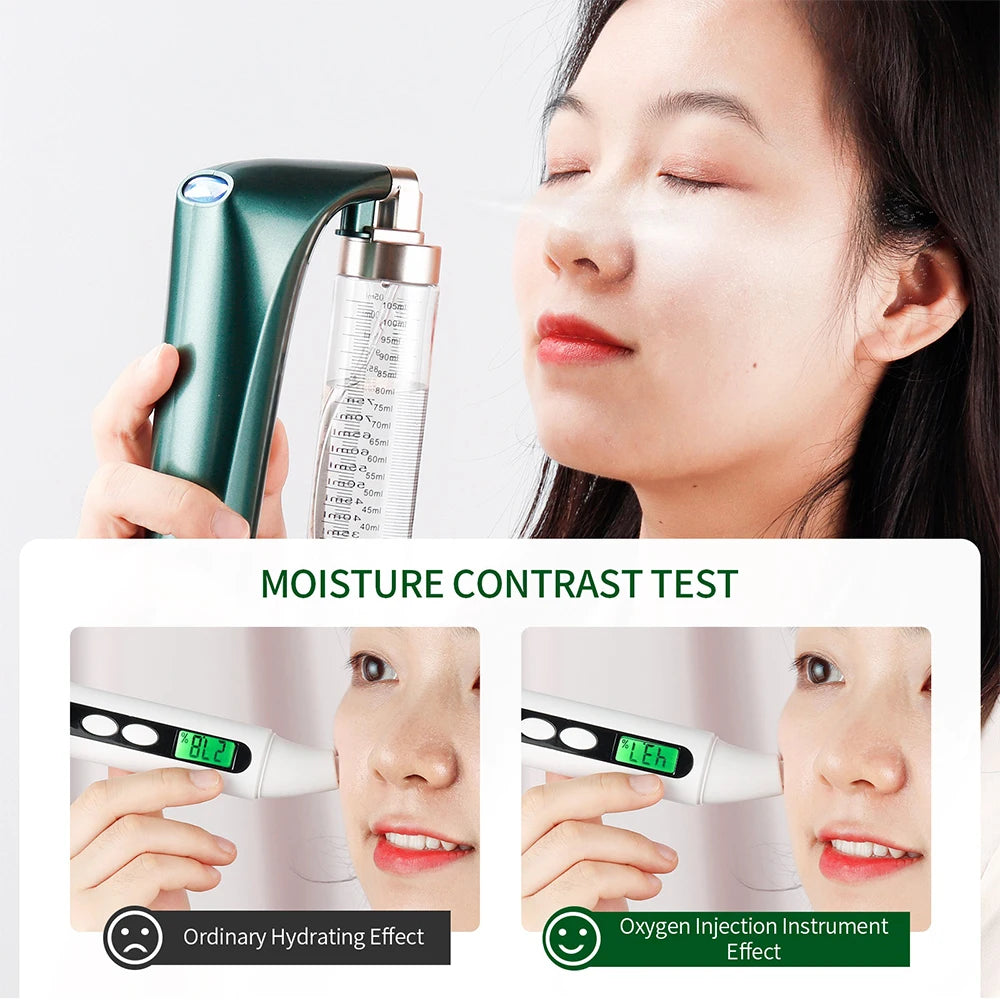 Oxygen Sprayer Upgraded Nozzle Mini Air Compressor Facial Moisturizing Hydrating Machine