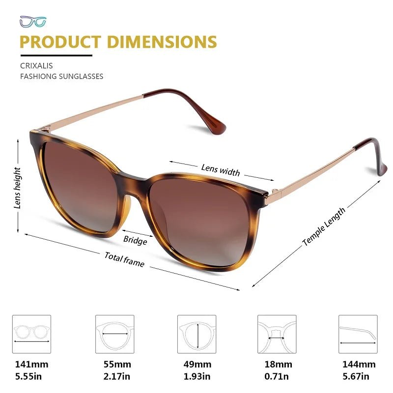 Women's Sunglasses Polarized Classic Anti Glare Driving Sun Glasses