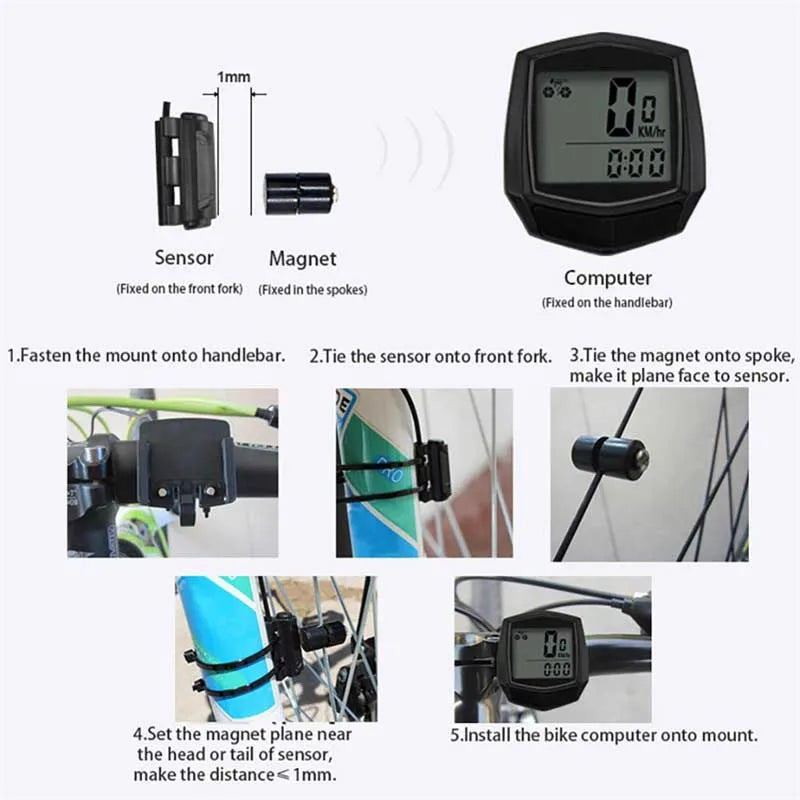 Bike Ride Speedometer Odometer Bicycle Cycling Speed Counter Code Table Bicycle Accessories