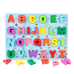 Kids 3D Wooden Puzzle Toys Colorful Number Letter