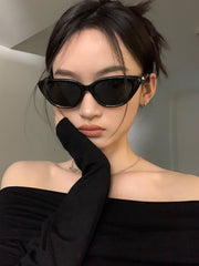 Cat Eye Women's Face Slimming Fancy Korean Sunglasses