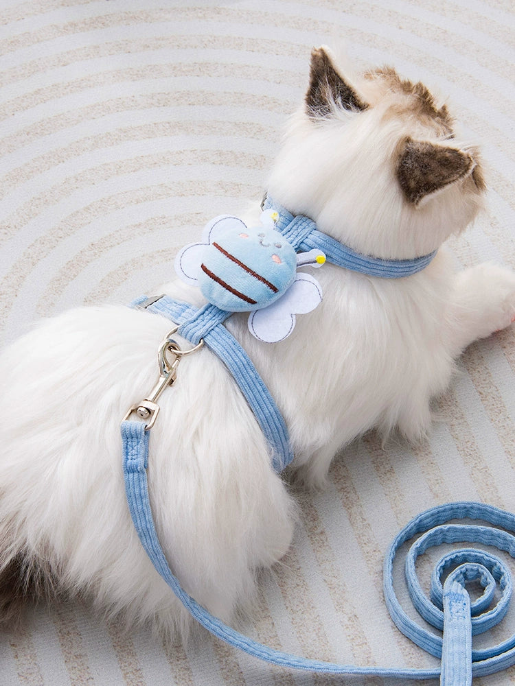 Anti-Lost Cat Pulling Rope I-Shaped Outing Special Cat Rope Anti Breaking Loose Cat Chain Kittens Rabbit Rope