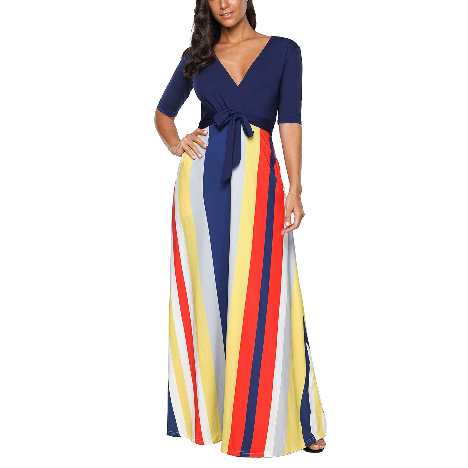 Summer Fashion European and American Style Printed Maxi Dress