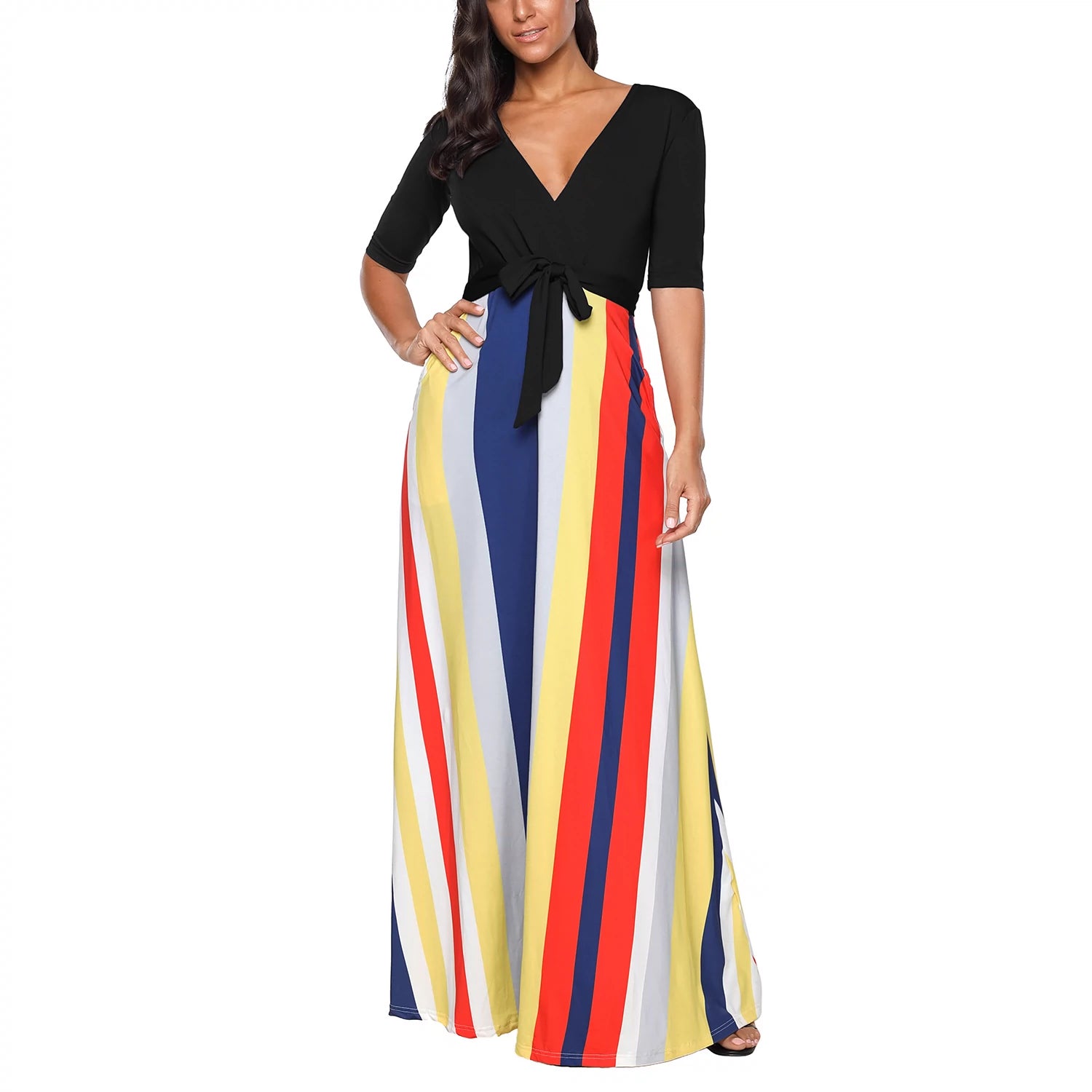 Summer Fashion European and American Style Printed Maxi Dress