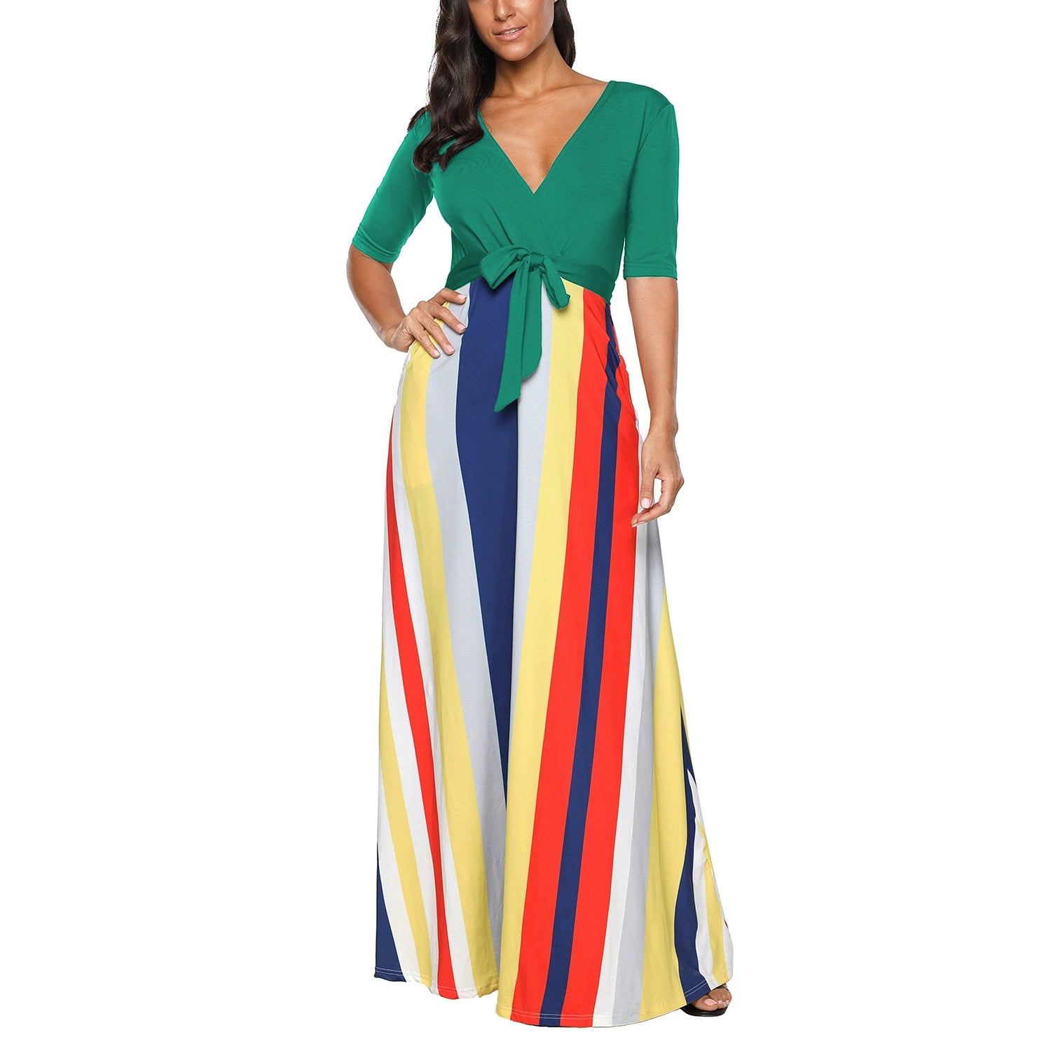 Summer Fashion European and American Style Printed Maxi Dress