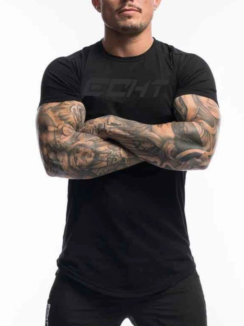 Workout Brothers Men's Curved Hem Short Sleeve T-shirt